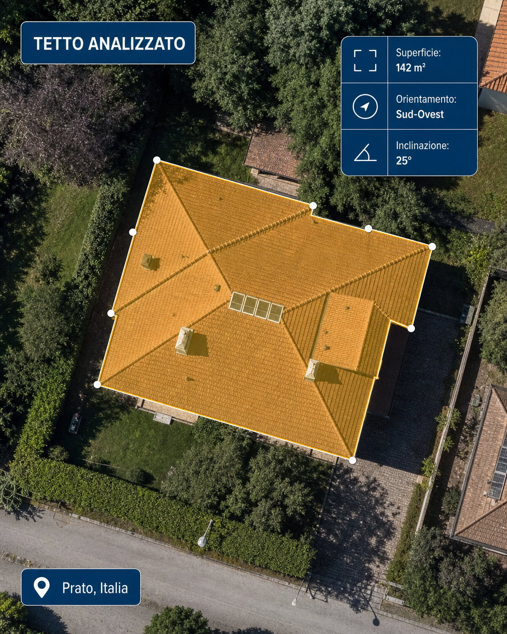 Report ItaliaVoltaico, pagina 01: Vista satellitare